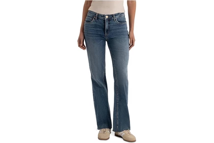 Джинсы KUT from the Kloth Petite Kelly High-Rise Fab Ab Kick Flare Inset Leg