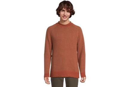 L.L.Bean Signature Organic Cotton Rollneck Sweater Fair Isle dark russet birdseye