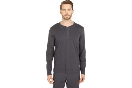 Мужская футболка Henley Toad & Co Primo, антрацитовая винтажная