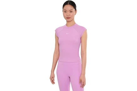 Женский топ Nike Sportswear Chill Knit Rib, светло-магента/белый