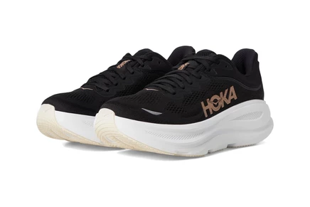 Женские кроссовки Hoka Bondi 9, черные/розово-золотые