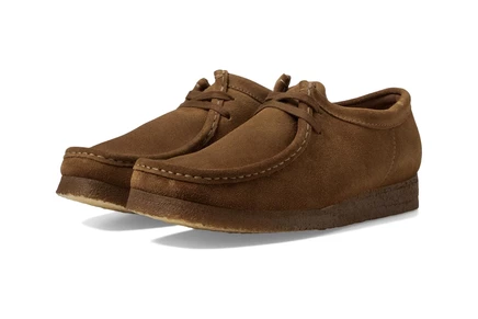 Мужские оксфорды Clarks Wallabee, темно-коричневые