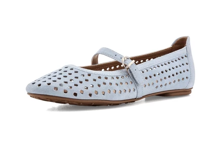 Женские балетки Naturalizer Aria из замши, светло-голубые