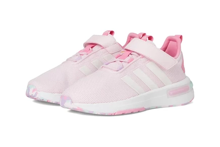 Женские кроссовки adidas Kids adidas Kids Racer TR23 Sneaker (Little Kid/Big Kid) clear pink/zero metallic/bliss pink 1