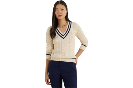 Свитер Lauren Ralph Lauren Cable-Knit Cotton Cricket Sweater