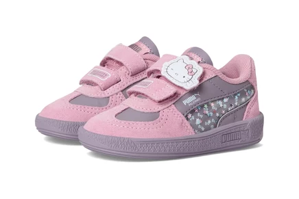 PUMA Kids Palermo Hello Kitty and Friends Hook and Loop Shoes (Toddler) plum jam/poised pink