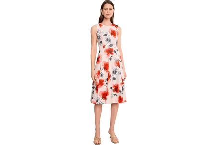 Платье Calvin Klein Sleeveless Scuba Floral A-Line Dress