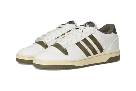 Детские кроссовки Adidas Break Start, бело-оливковые