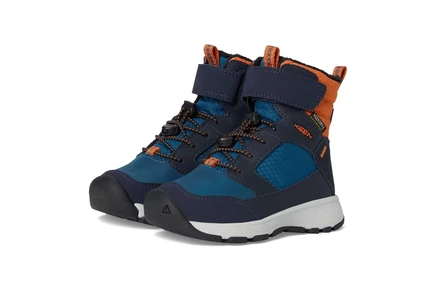 Ботинки для малышей KEEN Kids Skua Winter утепленные водонепроницаемые, сине-золотистые