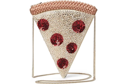 Женская сумка через плечо Kate Spade New York Slice Crystal Embellished Fabric 3-D Pizza Crossbody