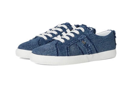 Женские кеды Lauren Ralph Lauren Janson Frayed Denim, оксфорд-синие