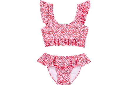 Купальник Snapper Rock Kids Ditsy Bloom Frilled Crop Bikini (Toddler/Little Kid/Big Kid)