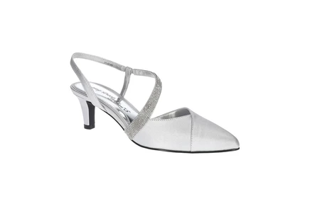 Easy Street Emerald silver satin