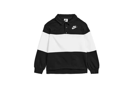 Детское поло Nike Futura с длинным рукавом, черное
