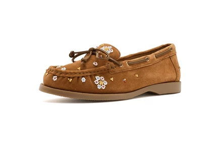 Женские топсайдеры Free People Sandy Seed Bead замшевые, бежевые