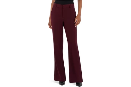 Джинсы KUT from the Kloth Stella High-rise Flare With Trouser Pockets In Bordeaux