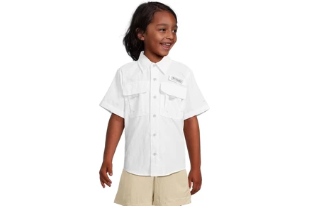 Мужская рубашка Columbia Kids Bahama II Short Sleeve Shirt (Little Kid/Big Kid) white