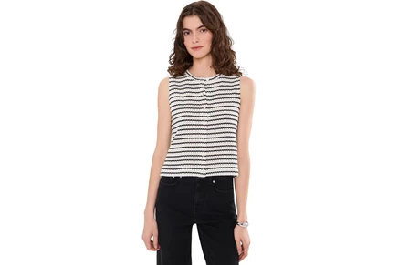 Топ Madewell Tuck Stitch Shell with Buttons
