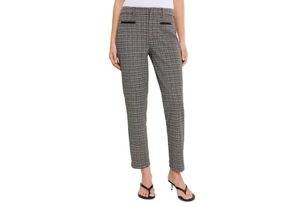 Брюки Liverpool Los Angeles Mid-Rise Trousers w/ Faux Leather Trim