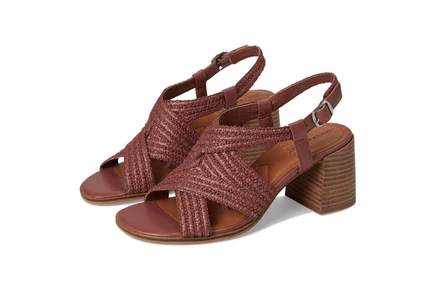 Lucky Brand Sasina Cut Out Heeled Sandals rose dusk
