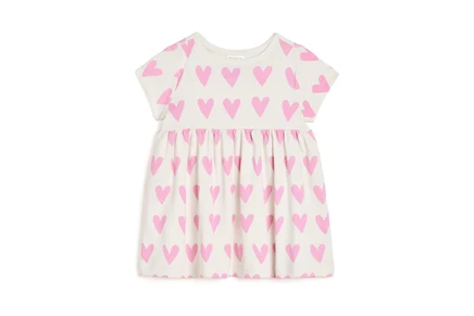 Hanna Andersson Organic Cotton Playtime Dress (Infant/Toddler) pink hearts on hearts