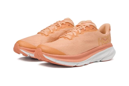 Детские кроссовки Hoka Kids Clifton 9, персиково-белые