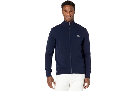 Свитер Lacoste Long Sleeve Solid Jersey Full Zip High Neck Sweater