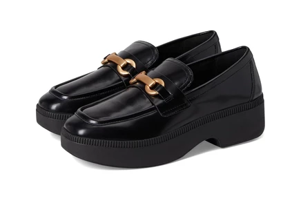 Лоферы FitFlop F-Luma Chunky-Snaffle Box-Leather Demi-Wedge Loafers