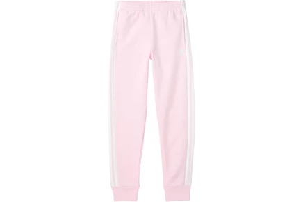 Брюки adidas Kids 3-Stripe Heather Fleece Joggers (Big Kid)
