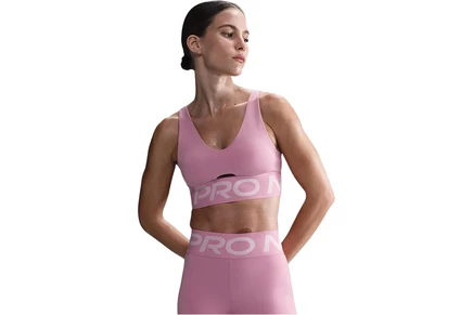 Женский спортивный бюстгальтер Nike Pro Indy, розовый/белый