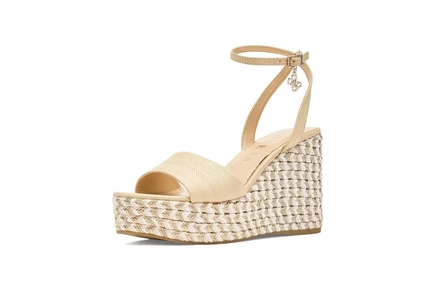 Женские босоножки Guess Everly на танкетке, светло-телесные