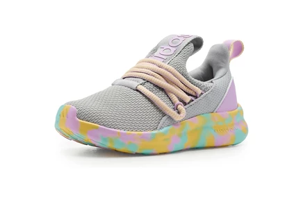 adidas Kids Lite Racer Adapt 7.0 Lifestyle (Little Kid/Big Kid) grey/orange tint/bliss lilac