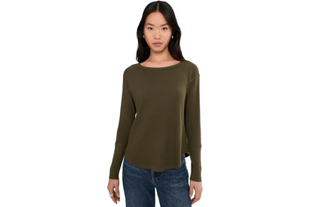 Топ Mod-o-doc Long Sleeve Dropped Armhole Oversized Top