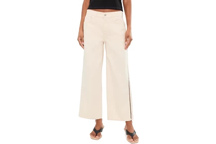 AG Jeans Saige Mid-Rise Wide Leg Crop in Fresh Air fresh air