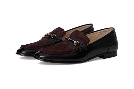 Женские лоферы Sam Edelman Liona кожаные, черно-коричневые
