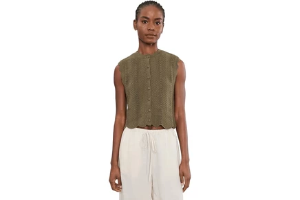Свитер Madewell Kim Wavy Stitch Button Shell