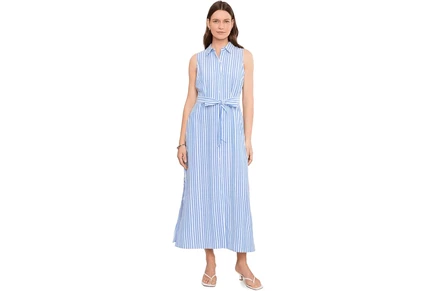 Платье Vince Camuto Sleeveless Button-up Maxi Dress With Sash