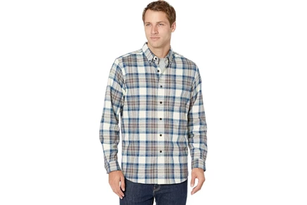 Мужская фланелевая рубашка L.L.Bean Scotch Plaid, индиго тартан