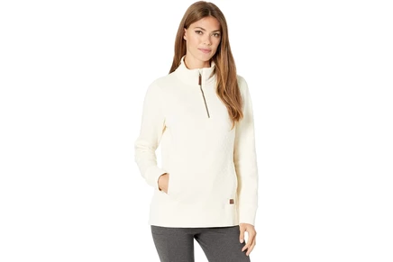 Женский свитшот L.L.Bean Quilted Sweatshirt 1/4 Zip Pullover Long Sleeve