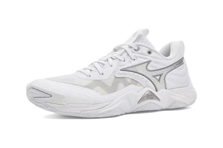 Женские кроссовки Mizuno Wave Momentum 4, бело-серебристые