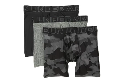 Under Armour 3-pack Performance Tech Print 6 Boxer Briefs black