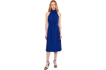 Платье Calvin Klein High Neck Twist Front Gauze Dress