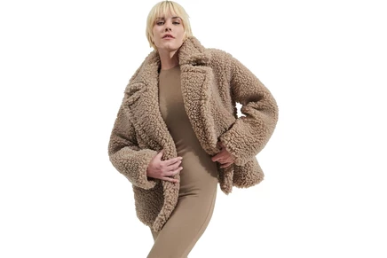 Женское тедди-пальто UGG Gertrude Short, песочное