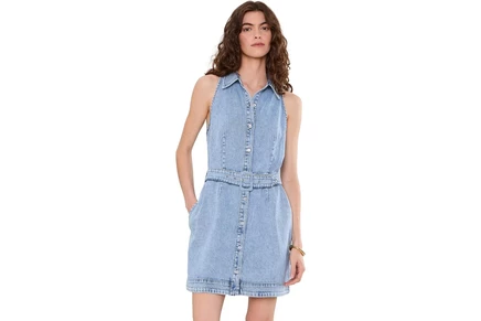 Платье KUT from the Kloth Eileen Halter Denim Dress With Belt