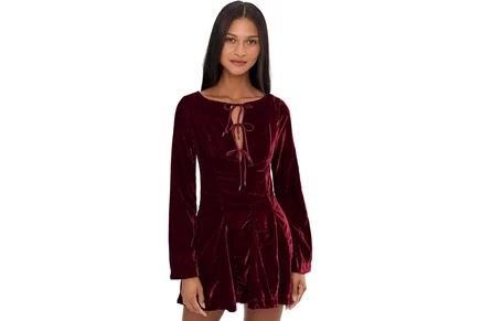 Платье Free People Linney Velvet Mini