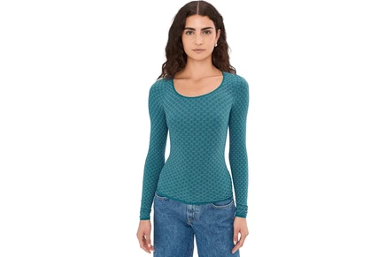 Free People Love Letter Long Sleeve still sea