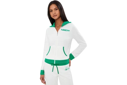 Куртка Juicy Couture Melrose Heritage Long Fitted Jacket w/ Graphic
