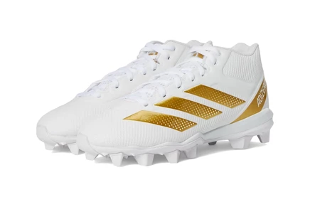 Детские бутсы Adidas Adizero Impact.2, бело-золотые