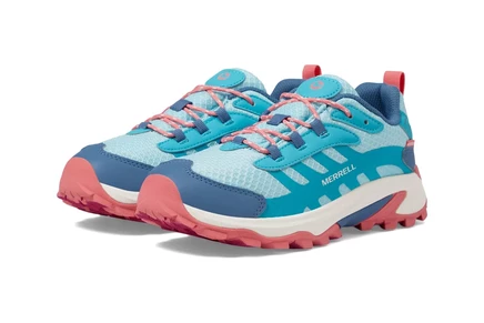 Merrell Kids Moab Speed 2 Low Waterproof (Little Kid/Big Kid) turquoise/coral