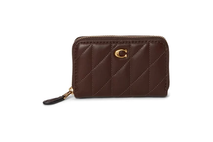 Кошелек COACH Small Zip Around Card Case with Pillow Quilting